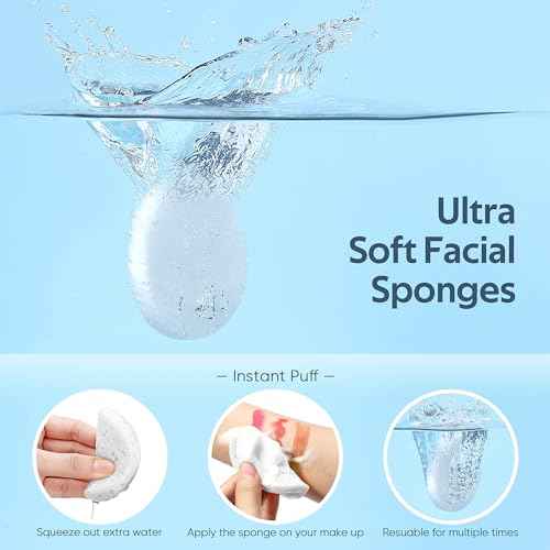 GAINWELL 100PCS Compressed Facial Sponges, Cleansing, for Personal Spa Esthetician Use, White