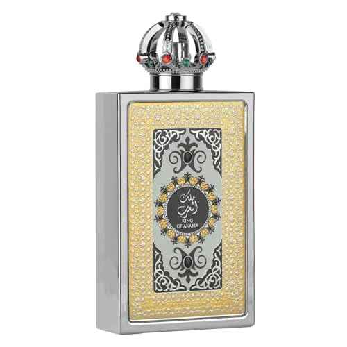 Lattafa Pride King of Arabia 100?ml EDP ? Unisex Fragrance with Bergamot, Mint, Black Tea, Ginger, Leather & Vanilla ? Warm Spicy Aromatic Scent