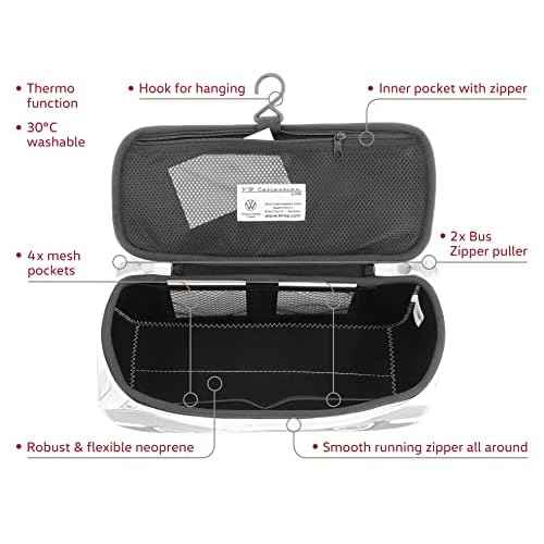BRISA VW Collection - Volkswagen Neoprene Universal Makeup Cosmetic Travel Pharmacy Bag Pouch T1 Campervan Bus (Surf/Blue)