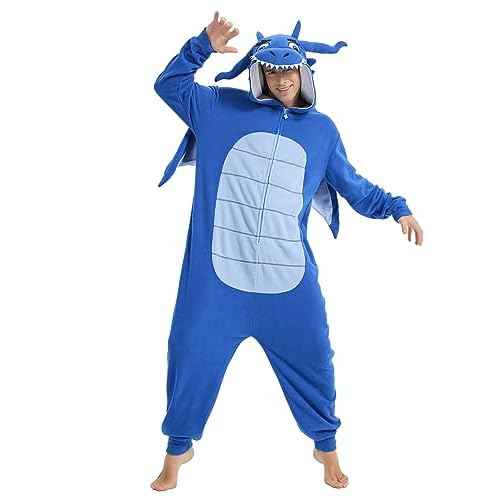 Dragon Onesie Adults Animal Cosplay Pajamas Halloween Costumes Jumpsuit One Piece Sleepwear
