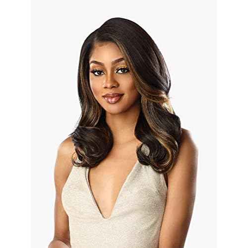 Sensationnel Butta Lace Wigs - Unit 13 Extra Wide 5 Inch Deep Parting Synthetic Preplucked Hairline Glueless Lacefront (BALAYAGEHAZELNUT)