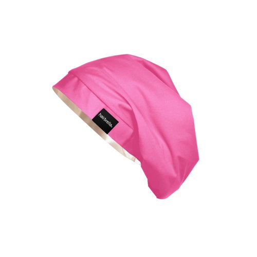 Hairbrella Satin Lined Adjustable Sleep Cap - Sleeping Caps for Women to Protect Hair, Satin Band Edge, Silk Bonnet Pink