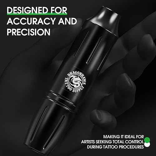 Dragonhawk Wireless Tattoo Kit 2 Batteries Tattoo Gun Kit Beginner Complete Tattoo Machine Pen Kit Pro Coreless Motor