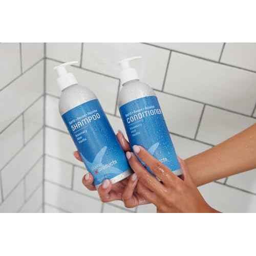 Plaine Products Eco-Friendly Conditioner - Rosemary, Mint, Vanilla - Sulfate Free, 16oz (Refillable Bottle with Pump)