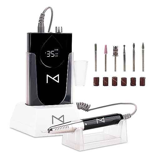 M - Max Brushless Motor Nail Drill Handpiece Only - 35K RPM | Machine Not Included | Compatible with M Brushless Nail Drill System (Handpiece - Black)