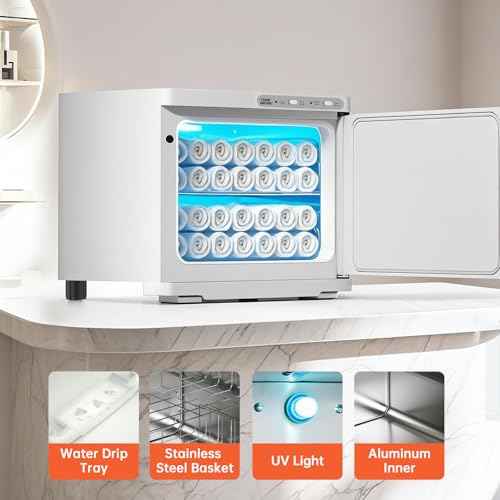 Hot Towel Warmer for Spa,2-in-1 Thermostatic Towel Heater,23L Large Capacity with Quick and All-Round Heating for Facial SPA,Beauty Salon,Esthetician and Bathroom