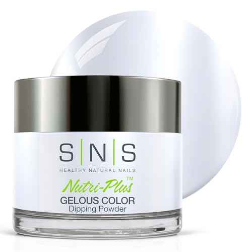 SNS Nail Dip Powder, Gelous Color Dipping Powder - Heirloom Pearls (White, Shimmer) - Long-Lasting Dip Nail Color Lasts 14 Days - Low-Odor & No UV Lamp Required - 1 OZ