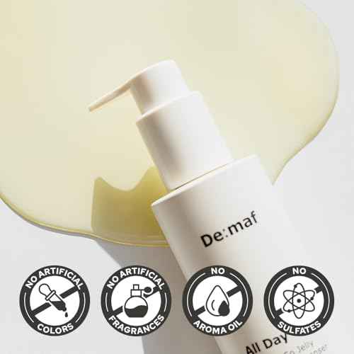 De:maf All Day Glow I'm So Jelly Olive Oil Cleanser, 75% Olive Oil, Jelly-like Makeup Remover for Pore Cleanse, Suitable for Sensitive Skin, Korean Skincare (150ml, 5.07, Fl Oz)