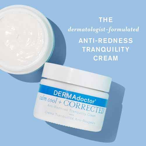 DERMAdoctor Redness & Itchy Skin Relief Calm Cool + Corrected Tranquility Cream for Sensitive Skin | moisturizing face cream Hydration with Squalane & Hyaluronic Acid White Tea Extract ? 1.7oz