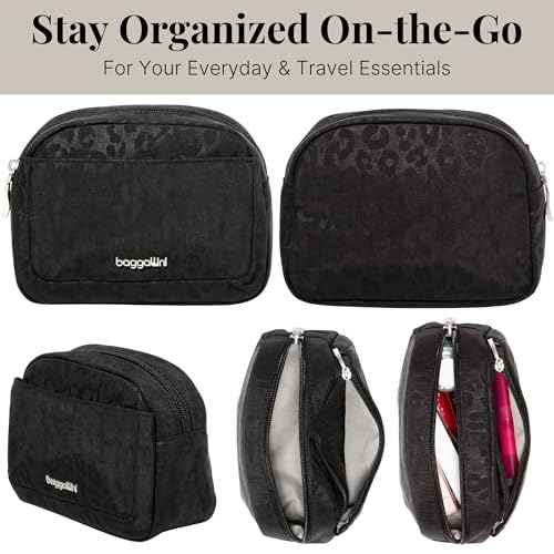 Baggallini Women's Pocket Cosmetic - Lightweight Bag - Travel Essentials Makeup Organizer Small