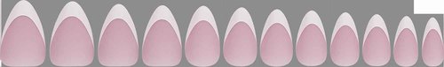 Allkem Soft Gel Nail Tips - Extra Short French Stiletto Nail Extensions Kit - 12 Sizes Long Full Cover Nails - Neutrals - Chic (360 Pieces)