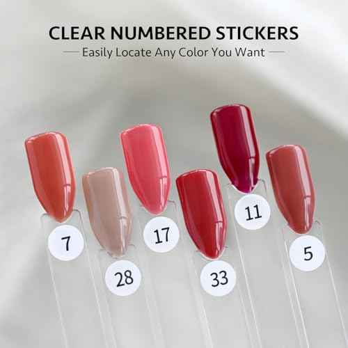 GAOY Nail Swatch Sticks with Ring, 50 Pcs False Nail Sample Swatches with Numbers Stickers, Fan-shaped Practice Color Display for Home or Salon Use
