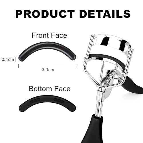 30Pack Compatible with elf Eyelash Curler Refills,Silicone Rubber Eyelash Curler Pads Compatible with elf Eye Lash Curlers,Black.