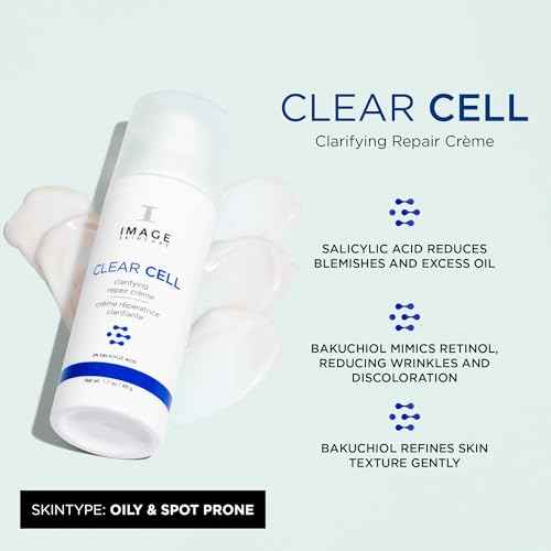 IMAGE Skincare, CLEAR CELL Clarifying Repair Cr?me, Face Night Cream Gel Moisturizer for Oily Prone Skin