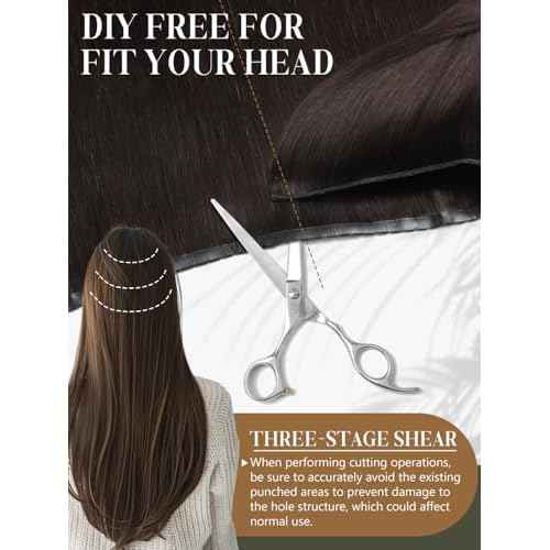 LOXXY Double Weft PU OVO Human Hair Extensions - Genius and PU Invisible Butterfly Weft Hair Extensions Real Human Hair - 16 Inch 100g Darkest Brown, Width 31.5"(80cm)
