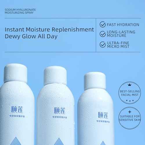 YILIAN Face Mist Natural Facial Spray with HA, Soothing and Calming Sensitive Skin, 10.14 fl. oz. 2 Packs