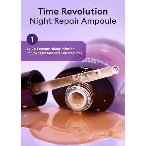 MISSHA Time Revolution Night Repair 5X Gift Set Night Repair Ampoule and Cream 5X, The First Essence 5X for Youthful, Glass Skin, Korean Skin Care