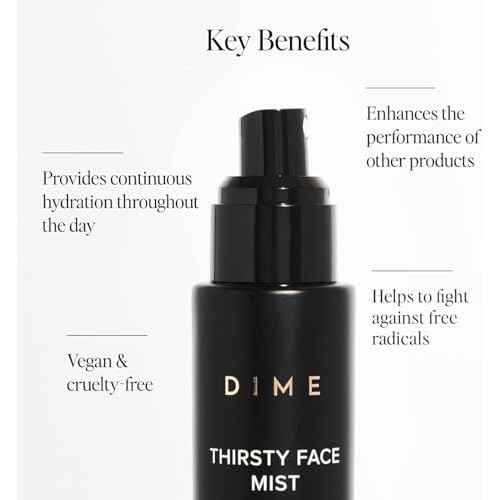DIME Beauty Thirsty Face Mist with Electrolytes, Meadowfoam, and Sea Buckthorn, Hydrating Facial Spray, 2 oz / 60 ml