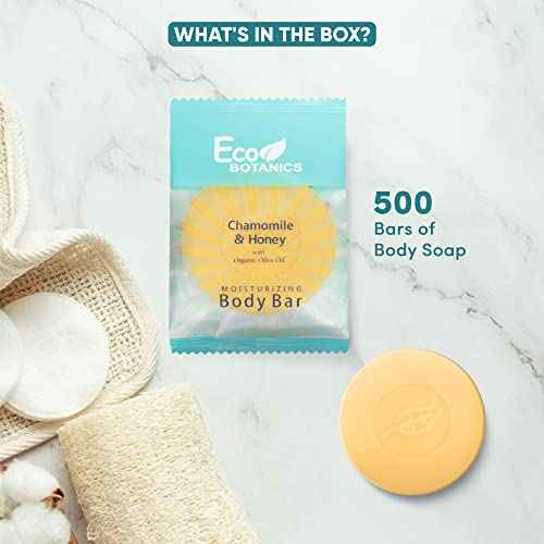 Eco Botanics Travel-Size Hotel Body Bar Soap, 0.89 oz (Case of 500)
