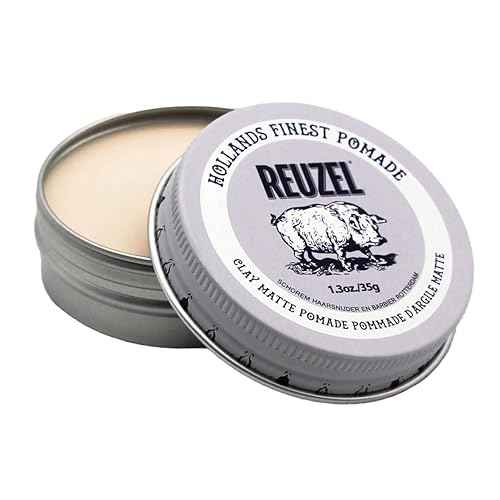 REUZEL Clay Matte Pomade, Medium All Day Hold, Water Soluble Styling, Matte Finish and Flake Free, Easy To Wash Out, For All Hair Types