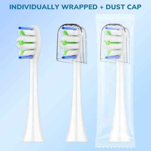 Replacement Toothbrush Heads for Philips Sonicare - 8 Pack Soft Gentle Bristles Compatible with Most Sonicare Click-On Electric Toothbrushes (White)