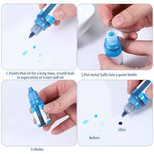 100 PCS Paint Mixing Balls, Metal Balls Stainless Steel Ball Bearings for Model Mixing and Stirring of Paint or Nail Polish Agitator (0.16"/4mm)