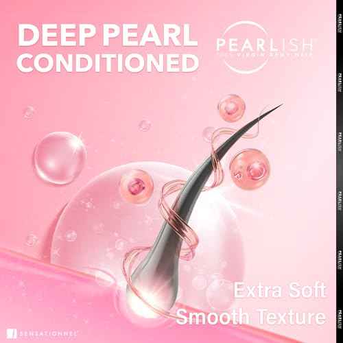 Sensationnel Pearlish bundle human hair - euro deep deep pearl conditioned 15a soft remy beauty supply sew in or glue on bundles (22 Inch, NATURAL/BLACK)