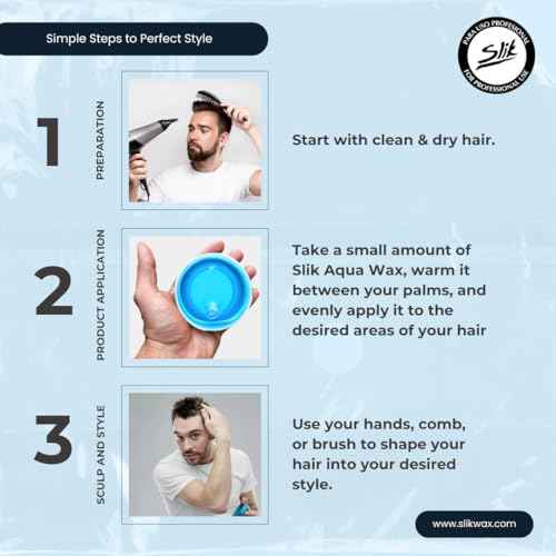 SLIK Aqua Wax Water-Based Hair Styling Wax 140g / 4.9oz - Strong Hold, Frizz Control, Easy Wash Out - Unisex Hair Wax for Men, Women, Teens, and Kids - 2 Packs