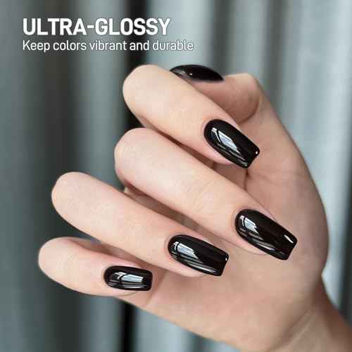 GAOY Builder Top Coat Gel, 16ml No Wipe Clear Rubber Top Coat for Gel Nail Polish, High Gloss Apex Building for Long Lasting UV Gel Nail Art