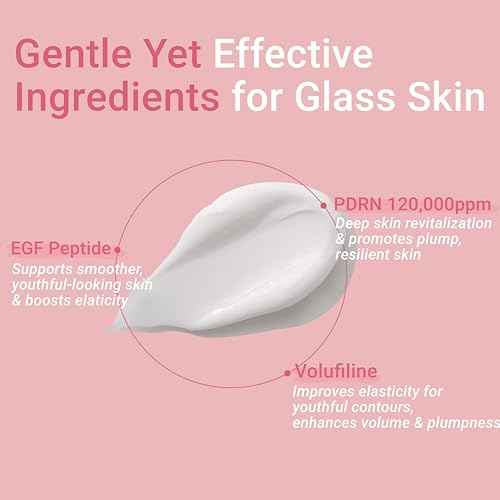 PDRN 120,000 ppm EGF Peptide Cream ? Volufiline & Salmon DNA + 12% Phyto PDRN ? Post Microneedling Aftercare Anti-Aging Face Cream w/Niacinamide & Hyaluronic Acid 1.7 oz