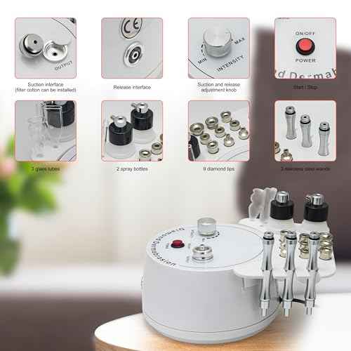 Diamond Microdermabrasion Dermabrasion Machine 3 in 1 Skin Rejuvenation Beauty Machine Blackheads Remove Elitzia ETNF108