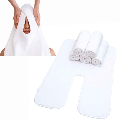 Marmaris Co. Set of 6 U-Shaped Esthetician Towels – Soft Microfiber Facial & Massage Towels, Spa & Salon Essentials for Facials, Skincare, and Massage Treatments