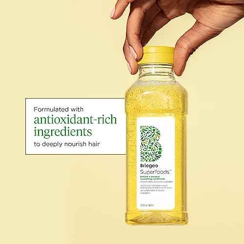Briogeo Superfoods Banana + Coconut Nourishing Shampoo, Replenish Dull, Dry Hair and Supports Healthy Hair and Scalp, Moisturizing for All Hair Textures, Vegan, Cruelty-Free, 12.5 fl oz