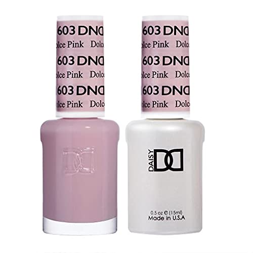 DND Gel Polish Set - 1 each of Pink Gel Polish and Pink Nail Polish, 603 Dolce Pink, 0.5 Fl Oz