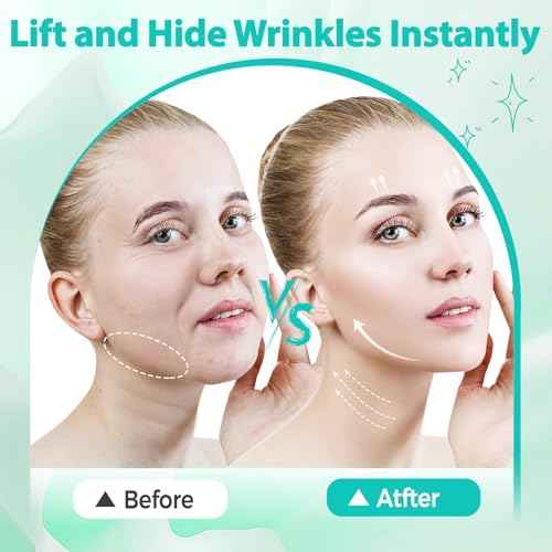 Face Lift Tape Invisible, Face Tape Lifting Invisible 100PCS Neck Tape Face Lift Tapes and Bands with 8 Strings Face Lifter Instant Facial Tape for Makeup Double Chin Eyebrows Jowls Sagging Woman