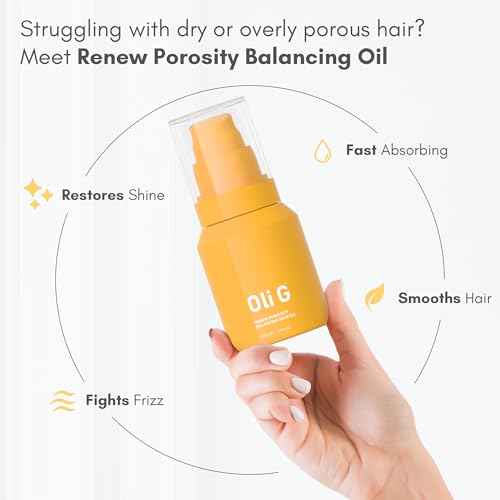 Oli G Renew Porosity Balancing Oil 2oz / 59ml | Lightweight Hair Oil for Frizz Control, Moisture Repair & Shine