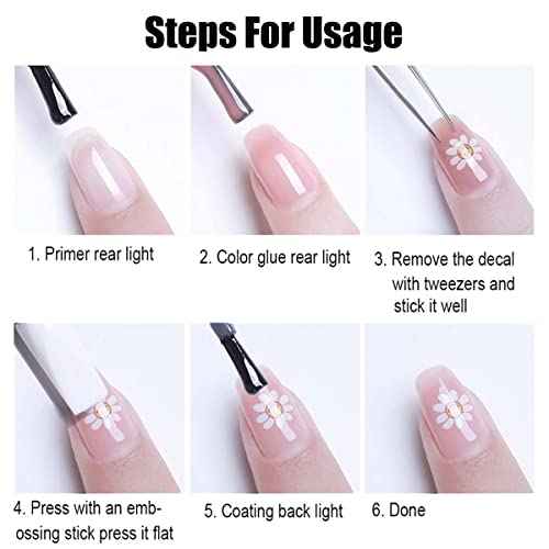 Cute 5D Relief Nail Art Sticker Decals Self Adhesive Christmas Cat Design Nail Decals Cartoon Cat Designer Nail Stickers for Women DIY Manicure Xmas Nail Stickers Decoration Accessories Supply