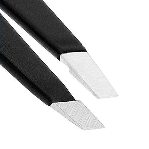 Eyebrow Tweezers Women Facial Hair, Stainless Steel Facial Hair Removal Precision Tweezer for Men & Women in Black, Slanted Tip Eyebrow Plucker for Easy Plucking, Professional Tweezers by AURAY (2)