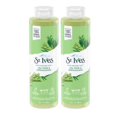 St. Ives Purifying Body Wash Tea Tree And Lemongrass 22 Fl oz - PACK OF 2