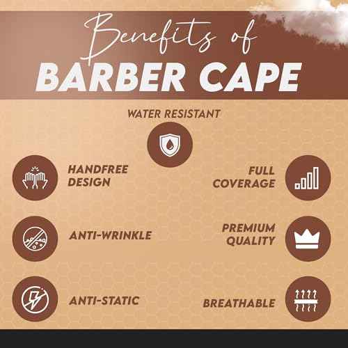 4lb Cape (Teenager/Adult) ? Weighted Hair Cutting Barber Cape with Elastic Collar, Waterproof Salon Cape for Added Comfort, Perfect for Barber & Hairstylist (67 x 60 in)