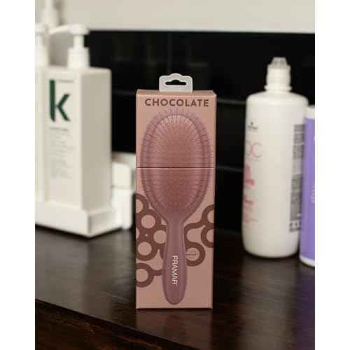 FRAMAR Chocolate Hair Brush Detangler ? Wet Hair Brushes For Women, Womens Hair Brush, Hair Accessories, Hairbrush For Women, Cepillos Para Cabello, Reduces Breakage ? Detangle Brush