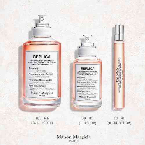 Maison Margiela - Replica - On a Date Eau de Toilette Set - Floral Fragrance - With Patchouli, Rose, & Black Current Accords - 1 Fl Oz & 0.3 Fl Oz Travel Size