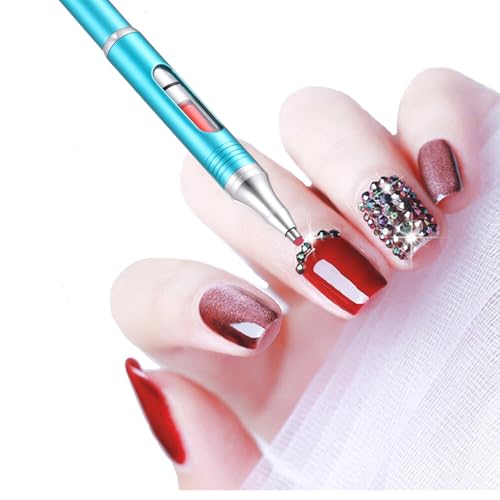 Diamond Art Pen Refillable Wax Pen for Diamond Painting, Metal 5D Diamonds Art Accessories Pens with a Multi Placer, Blue