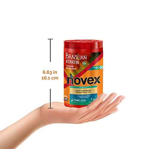 NOVEX Shampoo 10.1oz + Conditioner 10.1oz + Mask 35oz Set (Brazilian Keratin)