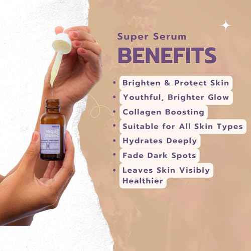 100% All Natural Super Serum ? Vitamin A, C & E + Ferulic Acid | Brightens Skin | Plant-Based, Non-GMO for Face & Neck - Made in the USA (2oz)