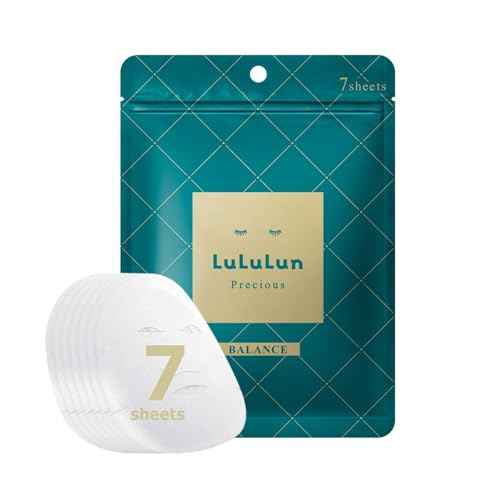 Lululun 7EA Daily Face Mask for Women & Men; Moisturizing Face Masks Skincare with Collagen, Citric Acid & Ceramides, Anti Aging Facial Mask & Sheet Masks for Japanese Skincare, PRECIOUS GREEN FOR-ALL