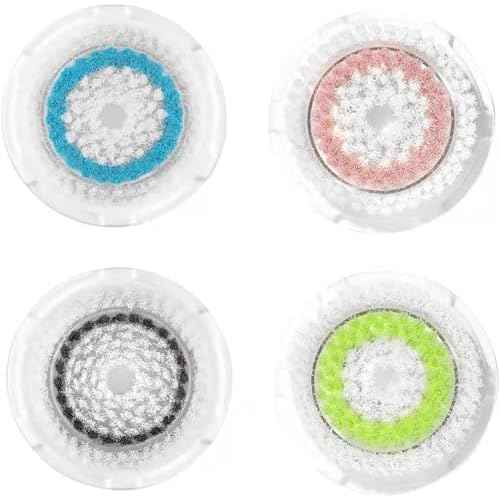Facial Cleansing Brush Head Replacement Set Compatible with Clarisonic Mia 1, Mia 2, Mia Fit, Alpha Fit, Smart Profile Uplift and Alpha Fit X, 4 Pack