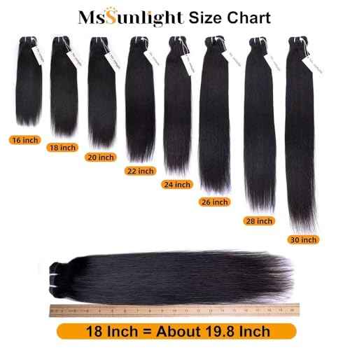 15A RAW Virgin Human Hair Bundle 100% Unprocessed Brazilian Straight Human Hair Extensions Weave Bundles NO.1 Quality One Direction Cuticles Raw Hair Extension Can Be Dyed Bleached Thick Ends 28 Inch