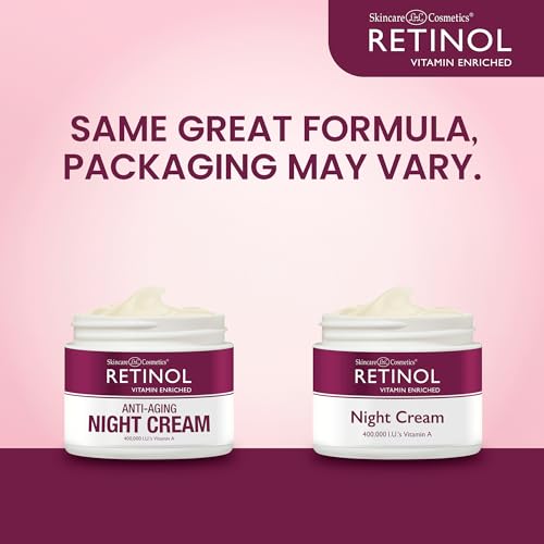 Retinol LIVAURA Skincare LdeL Cosmetics Night Cream Vitamins A + C + E Works While You Sleep to Reduce Fine Lines And Other Signs of Aging 1.7 Oz.