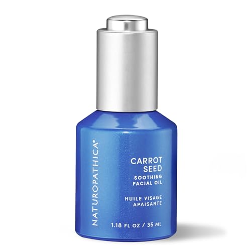 Naturopathica Carrot Seed Soothing Facial Oil, Rejuvenating Face Oil to Help Prevent Redness & Protect Skin, Hydrating Antioxidant Oil for Face, 1.18 fl oz